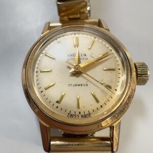 Vintage Angelus Womans Watch 1/20 10K Gold Filled Working Condition